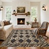 Leopard Print Large Area Rug Soft Low Pile Checkered Hallway Runners Indoor Living Room Carpet Rugs - 3 of 4