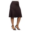 24seven Comfort Apparel A Line Elastic Waist Knee Length Plus size Skirt - 2 of 3