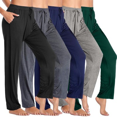 Blue Ice Women's Loose  Fit Classic Lounge Pants-5 Pack