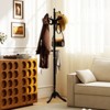 Tangkula Freestanding Coat Rack Solid Rubber Wood Hall Tree with 11 Hooks and 3 Height Options for Coats - 3 of 4