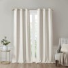 DSVIMOY Curtain Panels, 2pcs Tonal Printed Faux Silk Total Blackout Curtain Panel Pair for Living Room, Bedroom, Ivory, 95"*50"*0.13" - 4 of 4