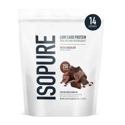 Isopure Low Carb Protein Powder - Dutch Chocolate - 1LB