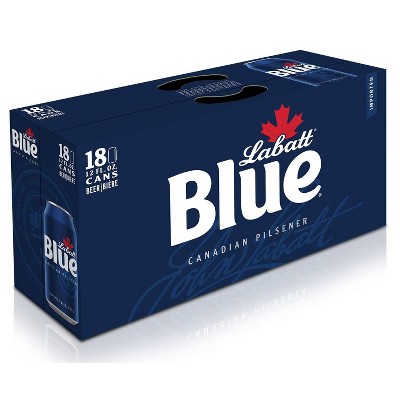 Labatt Blue Canadian Pilsener Beer - 18pk/12 fl oz Cans