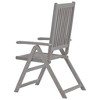 vidaXL Patio Reclining Chairs 2 pcs Gray Solid Acacia Wood - 4 of 4