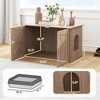 Hidden Cat Litter Box Enclosure with Ventilated Door, Cat Hole, Cat Washroom, Indoor Cat House - 3 of 4