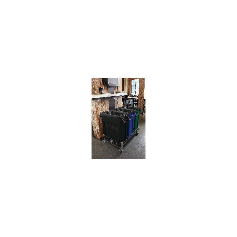 Rubbermaid Commercial Slim Jim Recycling Container w/Venting Channels Plastic 23gal Blue 354007BE, 3 of 4