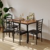 Dining Table for 4,Small Table & Chairs Set of 5,Square Dinner Table Set,with 4 Upholstered Chairs,5 Pcs Kitchen & Dining Room Sets for Small Space - 3 of 4