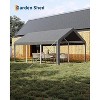 Durable Portable Carport Garage with Canopy Cover,Dual Front & Back Doors,Roll-Up Mesh Windows,Reinforced Frame for Vehicles,Boats and Outdoor Events - 4 of 4