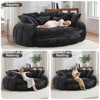 Aukfa 81.1" Cloud Couch Sleeper Sofa, Oversized Round Chaise Lounge Chair Indoor, with 15 Pillows, Upholstered Barrel Daybed for Living Room - 2 of 4