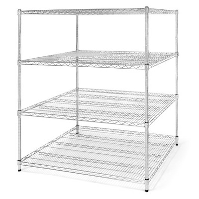 Shelving.com Chrome Wire Shelving with 4 Tier Shelves -