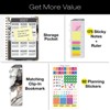HARDCOVER 2026 Planner, 5.5"x8": 14 Months (Nov 2025-Dec 2026), Daily/Weekly/Monthly,  Bookmark, Pocket Folder w Sticky Notes (Black Gold Marble) - 2 of 4