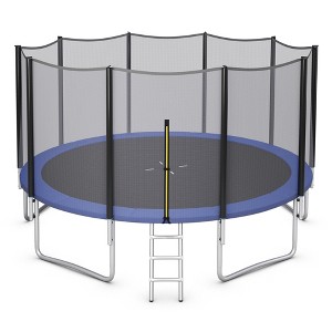 Costway 8/10/12/14/15/16 FT Outdoor Trampoline Bounce Combo W/Safety Closure Net Ladder - 1 of 4