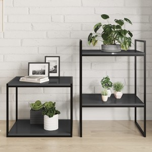 vidaXL Bookshelf Boards 4 pcs High Gloss Gray 15.7"x19.7"x0.6" Engineered Wood - 1 of 4