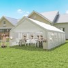 Heavy Duty Wedding Tent & Carport, Portable Garage with Removable Sidewalls, Large Outdoor Canopy with Windows for Event - 3 of 4