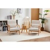 Bosmiller Modern Accent Chair - Rubberwood Frame, Ergonomic Design for Living Room, Reading Nooks - 3 of 4