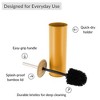 Evideco French Home Goods Metal Toilet Brush and Holder Set With Bamboo Lid - 4 of 4