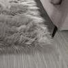 "Cozy Collection" Ultra Soft Fluffy Faux Fur Sheepskin Area Rug - 4 of 4