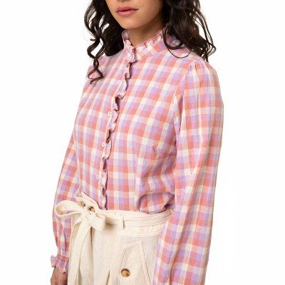 Women's Brenda Plaid Woven Shirt - FRNCH