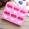 JDICTION 2-Pack 3D Diamond Heart Silicone Mold - 6 Cavity Easy Demold Tray For Chocolate, Mousse, Cake & Cheesecake, Valentine's/Birthday Gift - 3 of 4