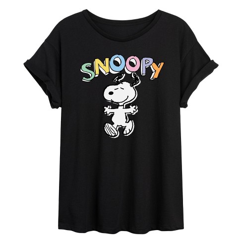 Women's - Peanuts -  Oversized Graphic T-Shirt - image 1 of 4