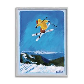 Stupell Industries Winter Athlete Ski Jump Snow Sports