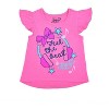 Nickelodeon Girl's 3-Pack JoJo Siwa Feel The Beat Flutter Sleeve Shirt, Peplum Tank Top and Casual Shorts Set for Toddler - 3 of 4