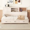 1pc Wooden Daybed, Solid Wood Frame with USB Ports and 3 Storage Drawers, No Box Spring Required - Baofuwish - 2 of 4