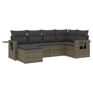 vidaXL Garden Sofa Set Grey, Dark Grey - 1 of 4