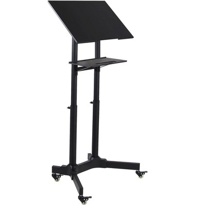 Mount-It! 41"-49" Aluminum Adjustable Portable Lectern Black (MI-7971)