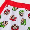 Boys' Super Mario 4pc Long Sleeve Cotton Snug Fit Pajama Set - White/Red/Blue - image 4 of 4