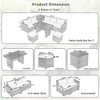 Sapphtopaz Patio Furniture Set Rattan Loveseat Sectional Lounge Couch with Cushions and Ottoman Rectangular Coffee Table for Backyard, Terrace - 3 of 4