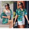 HAPPY BAY Hawaiian Shirts Womens Funky Short Sleeve Tropical Vacation Button Up Blouse Top Shirt Summer Button Down Party Floral Shirts - 3 of 4
