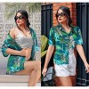 HAPPY BAY Hawaiian Shirts Womens Funky Short Sleeve Tropical Vacation Button Up Blouse Top Shirt Summer Button Down Party Floral Shirts - image 3 of 4