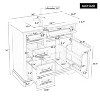 GDFStudio Clorinde 36" Modern Bathroom Vanity with Ceramic Sink, 4 Drawers and 1 Door - 3 of 4