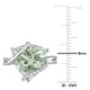 EVERLY JEWELRY | Sterling Silver 5 3/8 CT TGW Green Quartz White Topaz Fashion Ring - 4 of 4