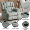 CAVINAS Swivel Rocker Recliner Chair, Multi-Functional Armchair for Living Room & Bedroom, Reading Chair with Adjustable Lumbar Support - 4 of 4