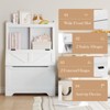 CuisinSmart Kids Wooden Storage Cabinet ,Kids Bookshelf Toy Storage with Flip-Top Lid and Cubby, for Playroom Bedroom Nursery Children Room - 3 of 4