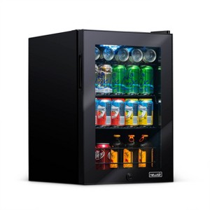 Newair Beverage Refrigerator Cooler, 90 Can Capacity Fridge, Adjustable Shelves and Glass Door, Small Refrigerator, Beer or Soda Can Organizer - 1 of 4