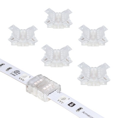 Armacost Lighting WireGrip 4 Pin RGB LED Strip Light Tape to Tape Splice Connectors 6pk Light Accessory