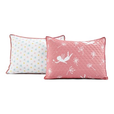 Twin Reversible White Microfiber Quilt Set for Girls