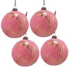 Syemin Decorative Objects Christmas Ball Ornaments Glass Decorative Hanging Ball Christmas Tree Ornaments Decorations Set of 4, Red, 4.7"*4.7"*4.7" - 2 of 4