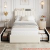 Twin/FULL/Queen/Twin XL Size Kids'Bed Frame with 2 Flexible Drawers, Boucle Upholstered Platform Bed Frame w/ Bookcase Headboard, Bedframe - 4 of 4