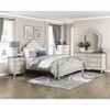 Vynxaria Cinderella Collection 3 Drawer Nightstand, 2 Tone Antique White Gray Rub Through and Oak, Victorian Style - 4 of 4