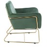 CAVINAS Velvet Accent Chair with Mid-Height Backrest and Metal Base,Modern Upholstered Living Room Chairs,Reading Chairs for Living Room - 4 of 4