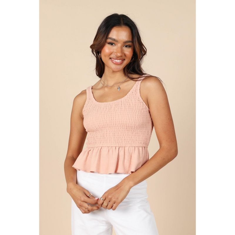 Petal and Pup Womens Monique Shirred Peplum Top, 1 of 7