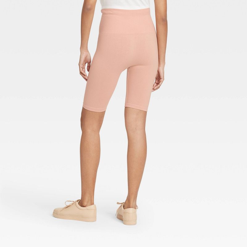 Women's High-Waist Cotton Blend Seamless 7" Inseam Bike Shorts - A New Day™, 2 of 6