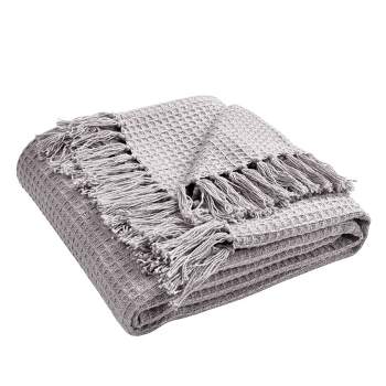 50"x60" Waffle Cotton Knit Throw Blanket - Lush Décor