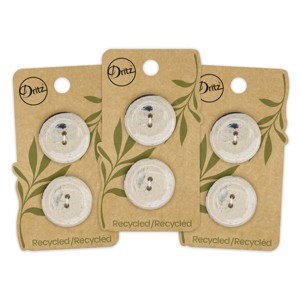 Dritz 25mm Recycled Hemp Round Buttons: Multicolor Sewing Fasteners, 6 Pieces, Plastic Material - 1 of 4