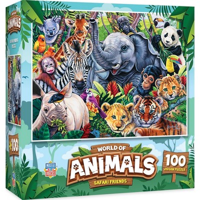 Masterpieces 100 Piece Jigsaw Puzzle For Kids - Safari Friends - 11.5 ...