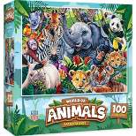 MasterPieces 100 Piece Jigsaw Puzzle for Kids - Safari Friends - 11.5"x15"